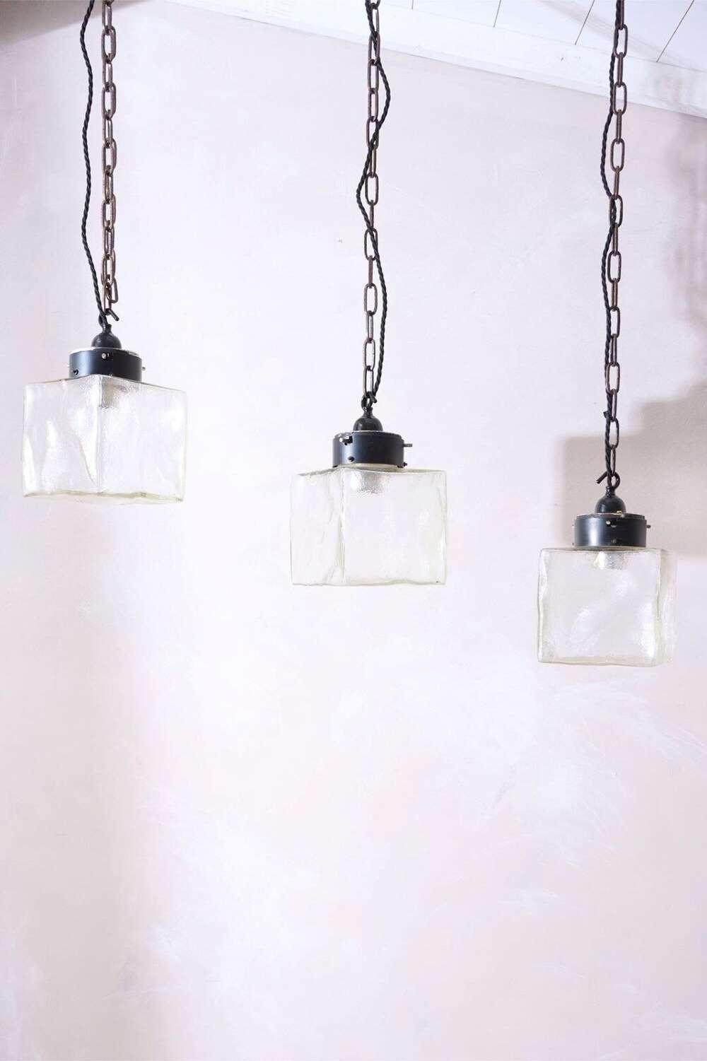 20th Century Ice Cube Pendant Lights - 6 Available