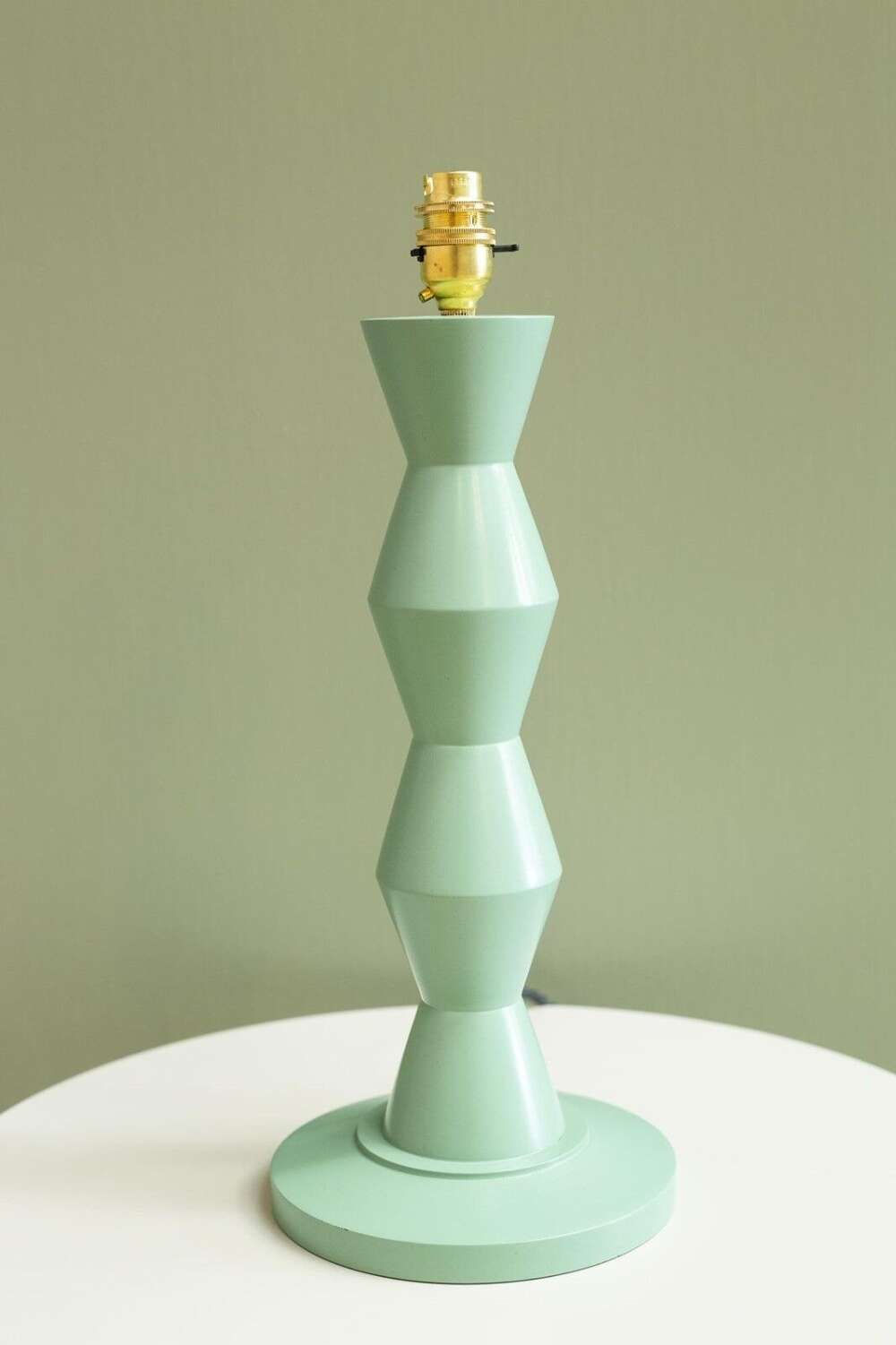 'munro' Turned Wood Table Lamp - Fern