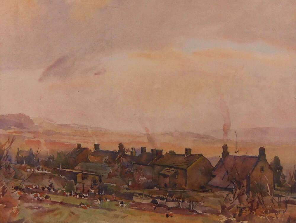 Fred Lawson "View over Castle Bolton" watercolour