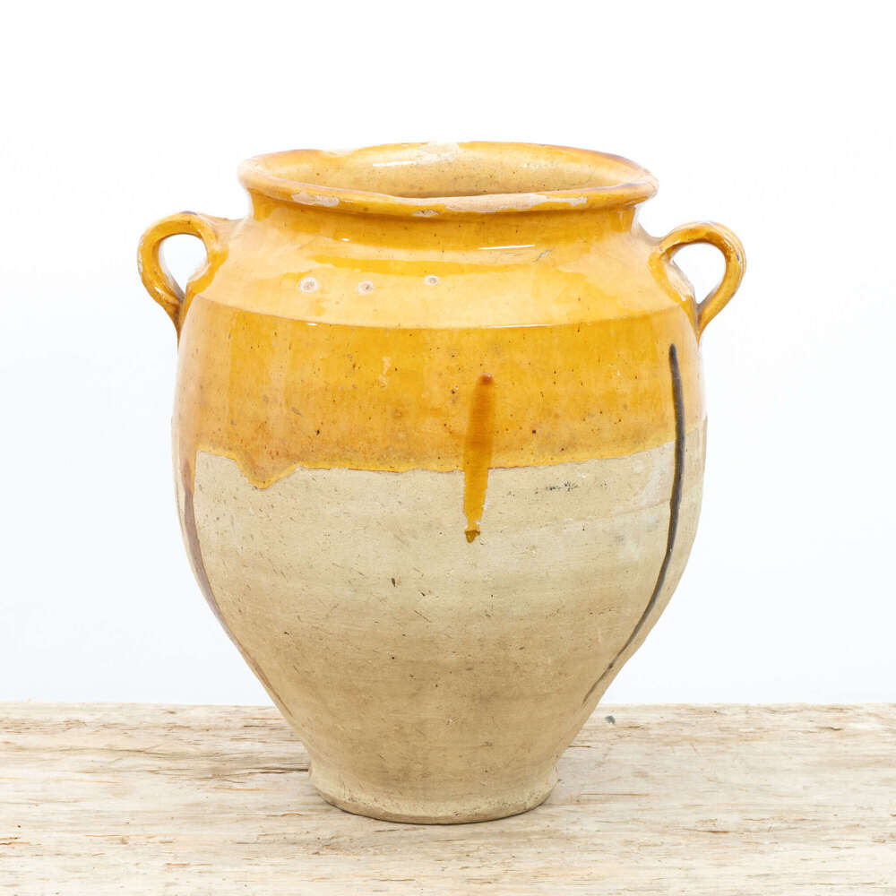 Yellow Glaze Confit Pot