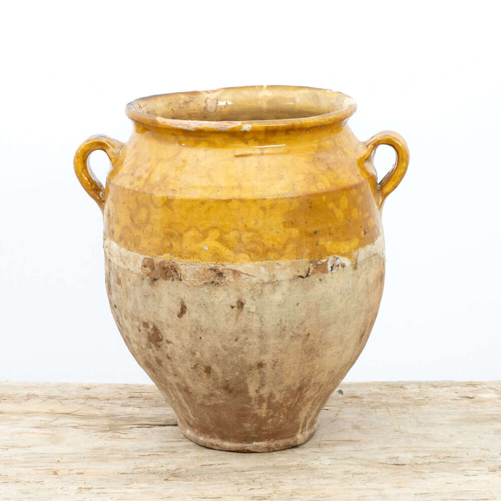 Yellow Glaze Confit Pot