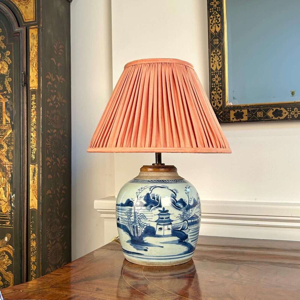 19th C Chinese Table Lamp