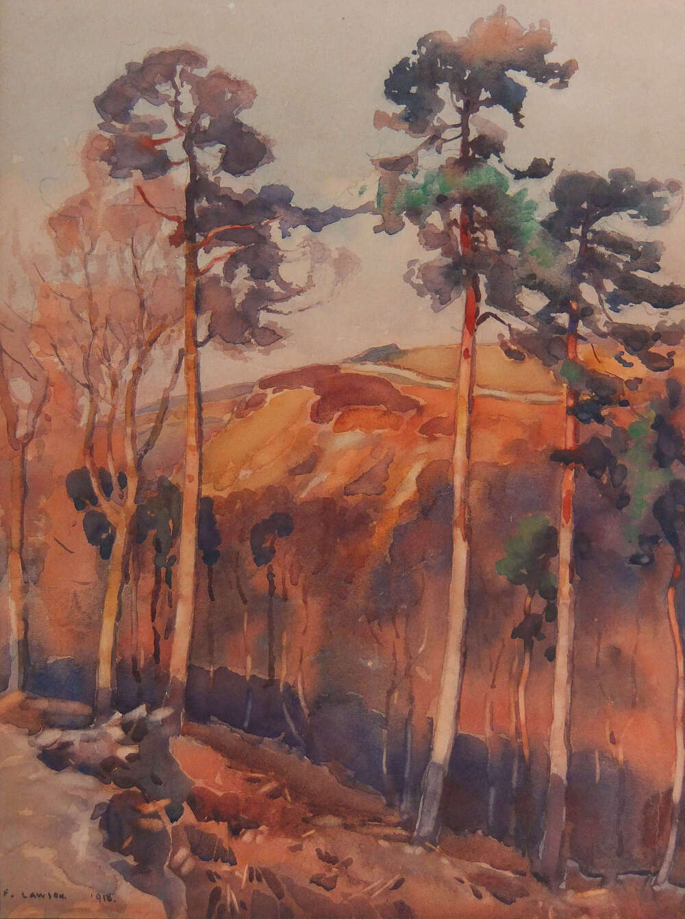 Fred Lawson "The Glen, Borrowdale" watercolour