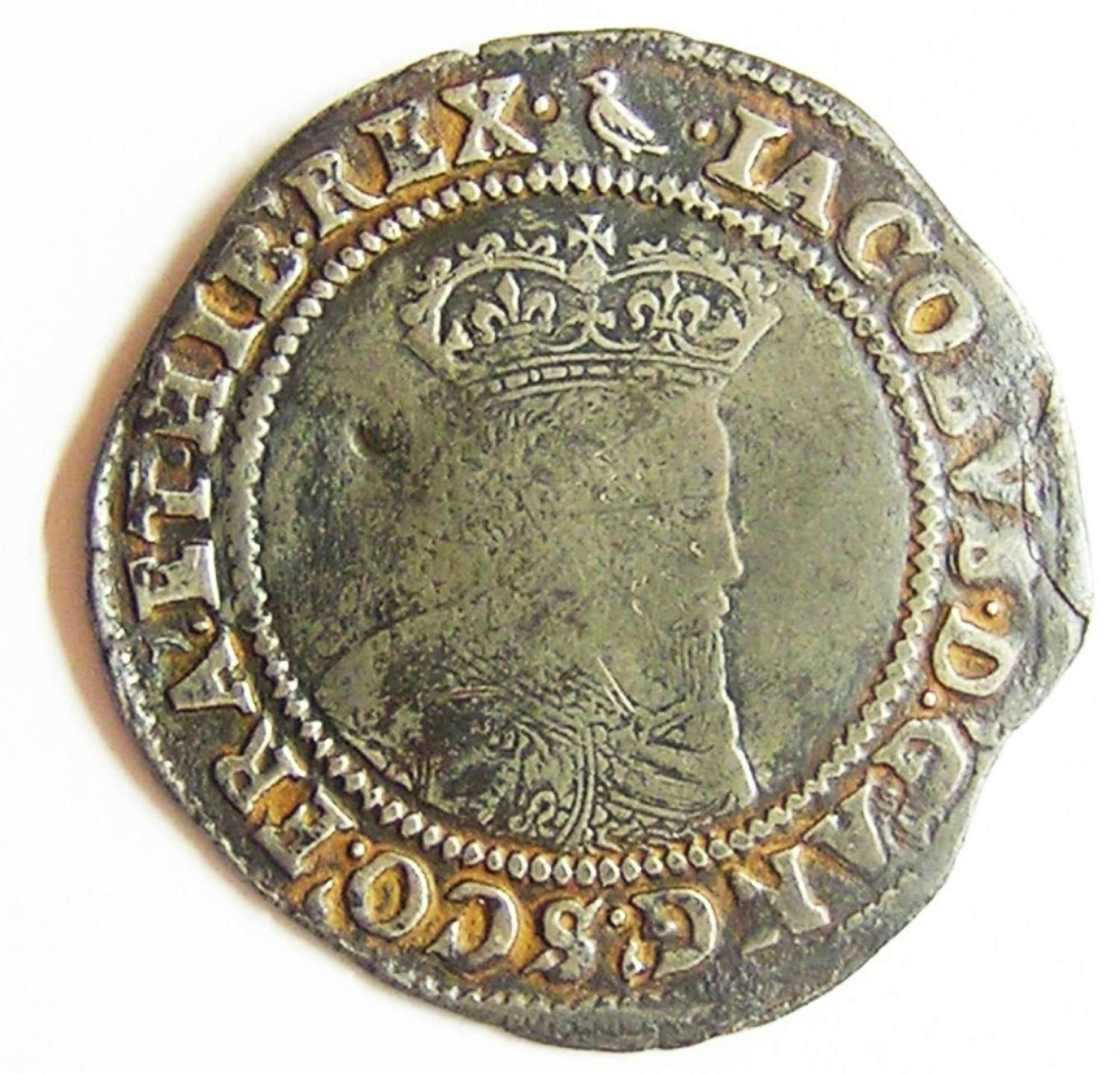 Irish Fine Silver Shilling of King James I