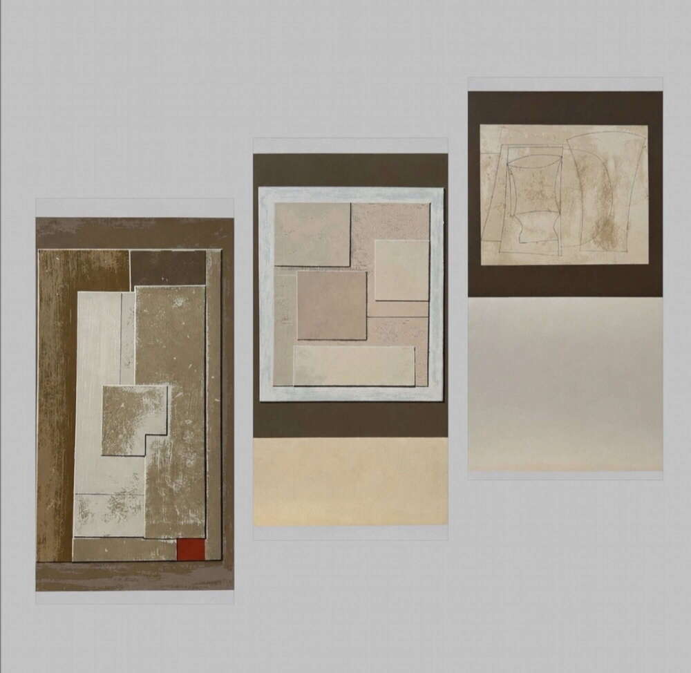 A Set of Three limited Edition Screenprints by Ben Nicholson