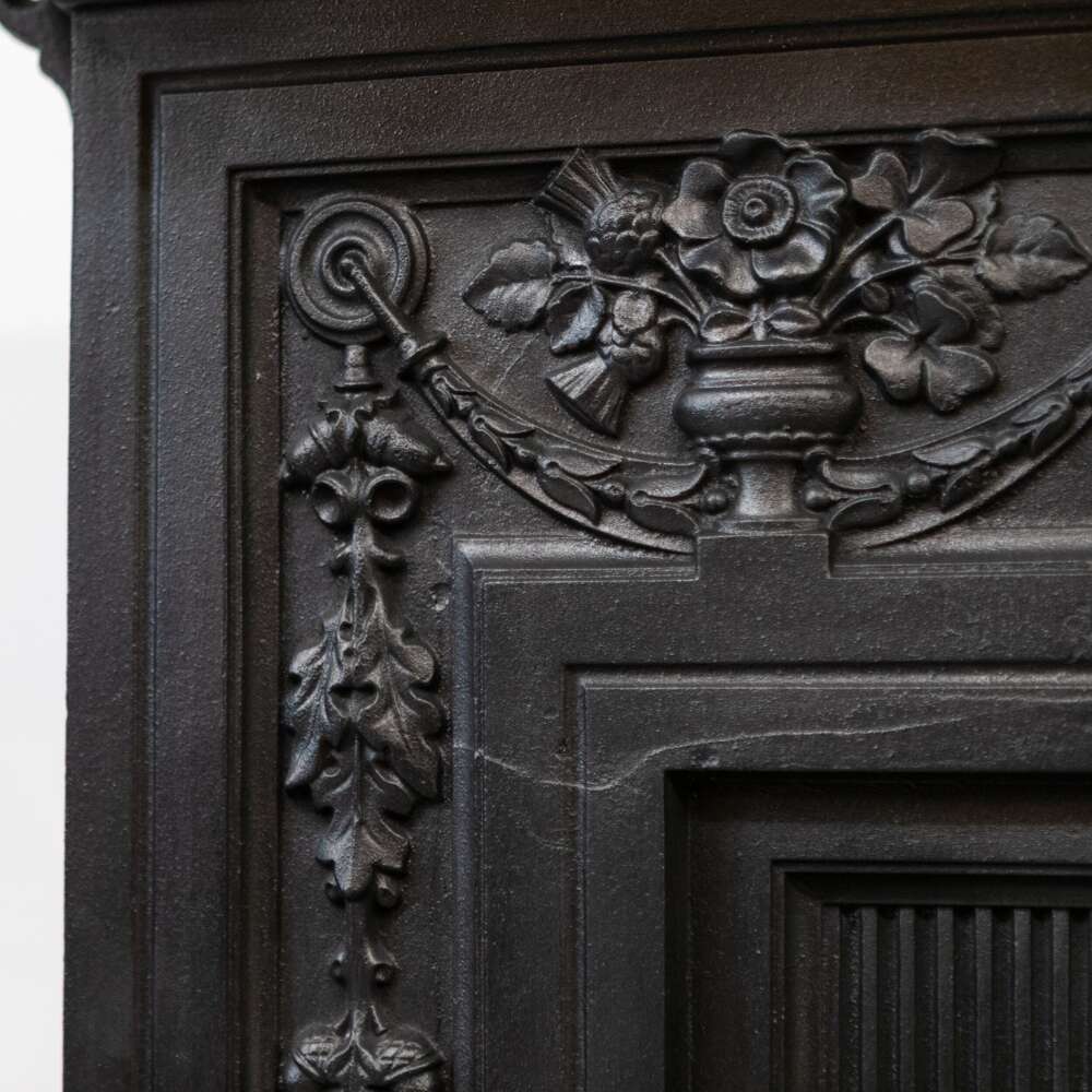 Antique Victorian Cast Iron Combination Fireplace