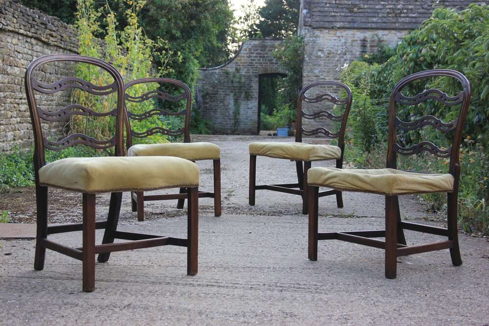 Set of 4, Georgian dining chairs