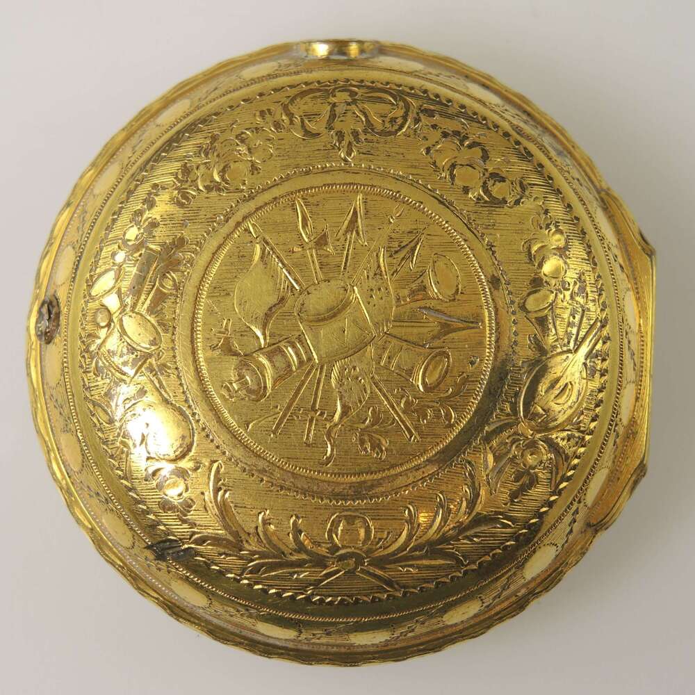 Georgian gilt outer case for a verge pocket watch c1780
