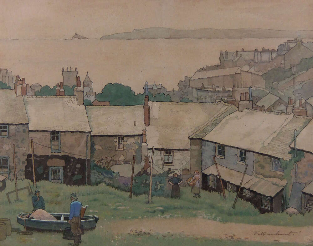 Thomas Maidment "St. Ives from the Fields" watercolour