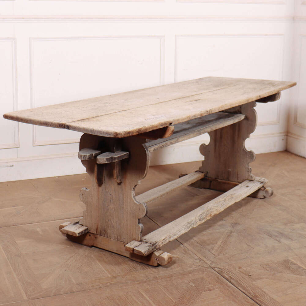 Rustic English Oak Console Table