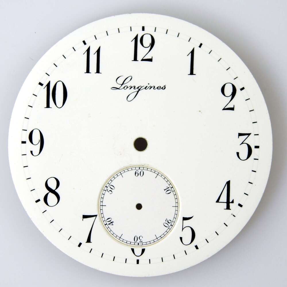 Signed Longines pocket watch dial c1910