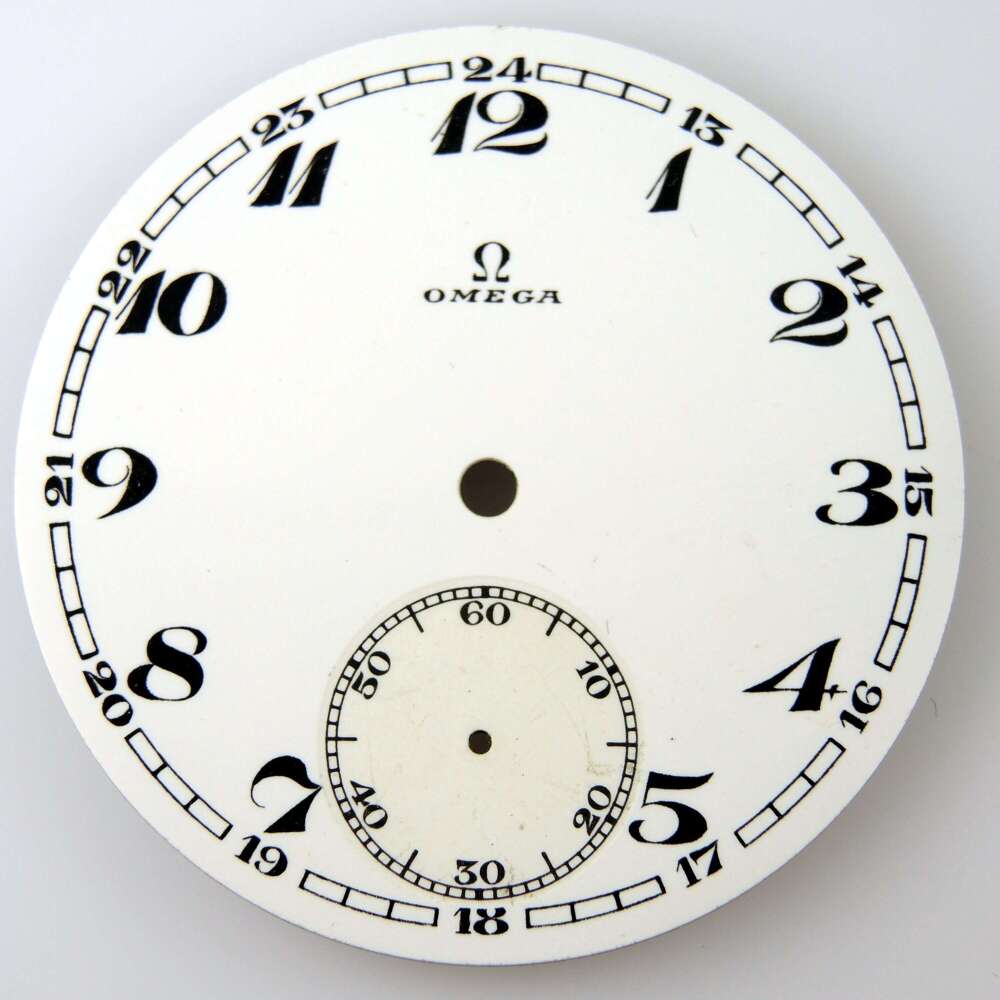 Signed OMEGA pocket watch dial c1910