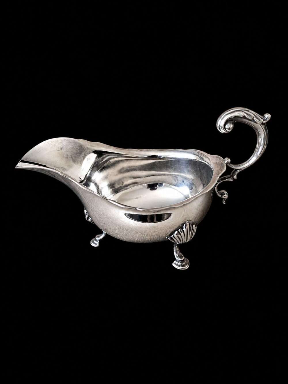 Antique Edwardian Solid Silver Gravy Boat 1901 260g
