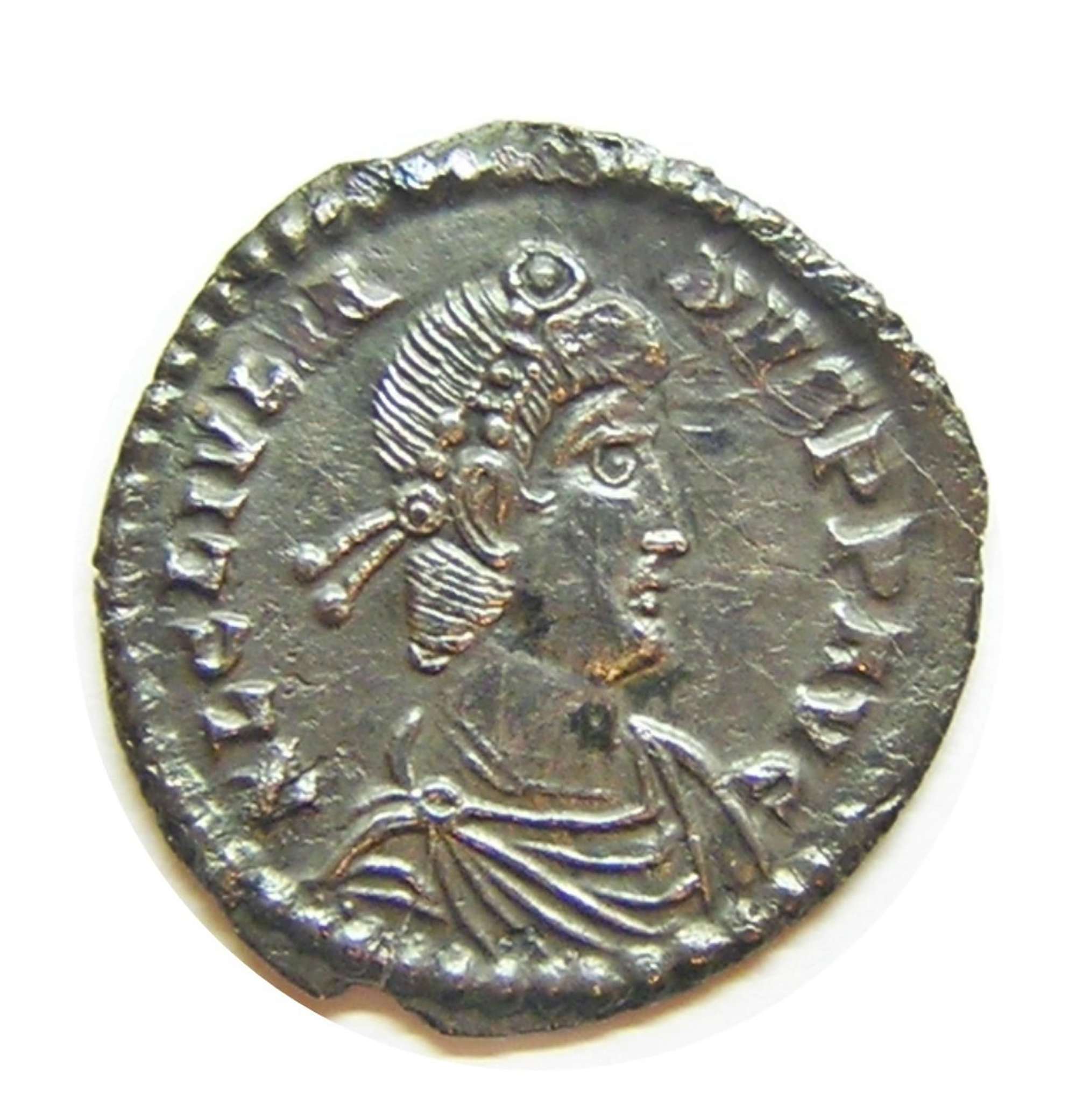Roman Silver Siliqua of Julian II Struck at Lyons France EF