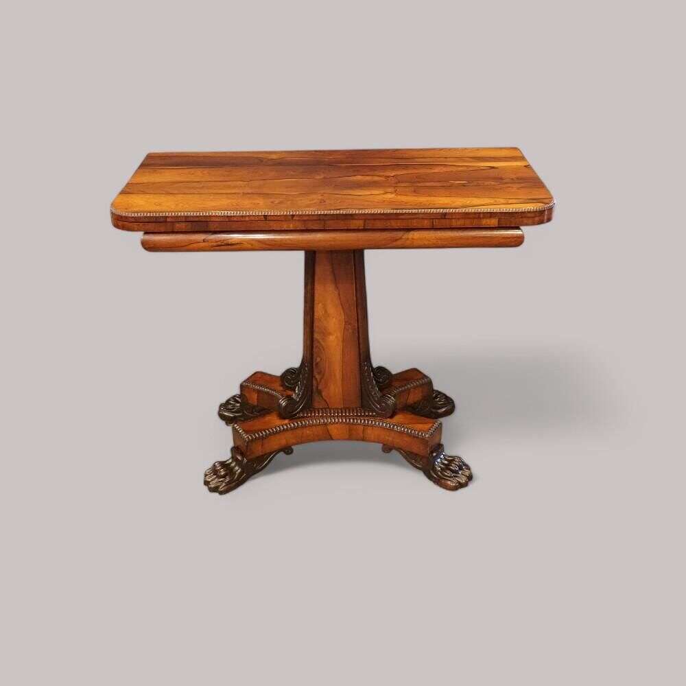 William IV Rosewood Card Table