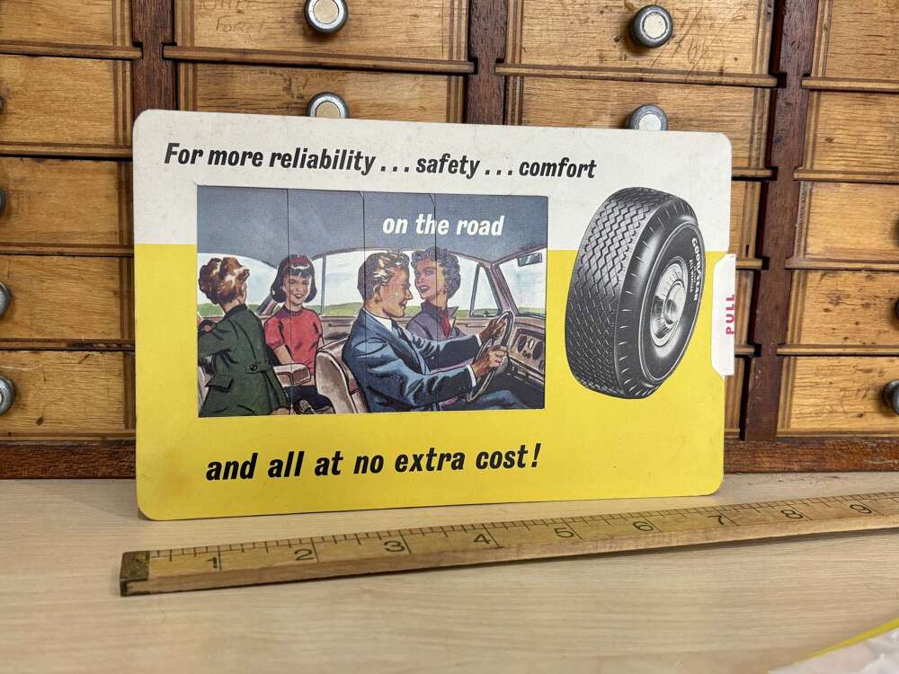 Good Year Motor Car Tyres Garage Advertising Mechanical Trade Card Ephemera c1950s