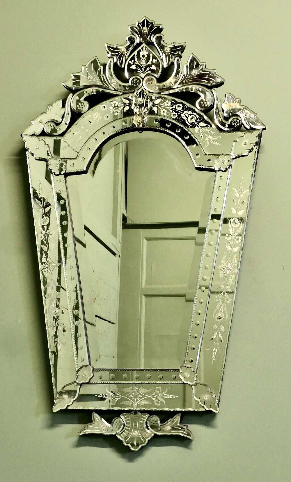 Charming  Large Art Deco Venetian Mirror