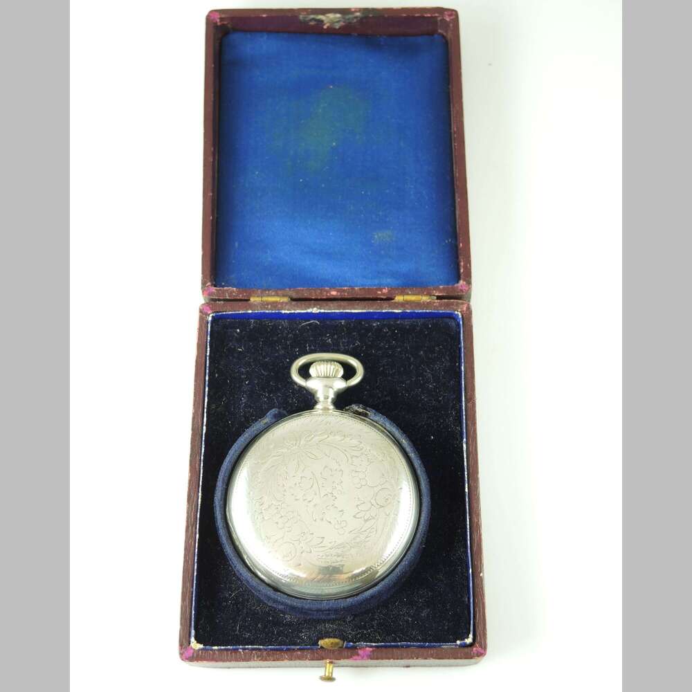 Silver full hunter pocket watch by Elgin c1908