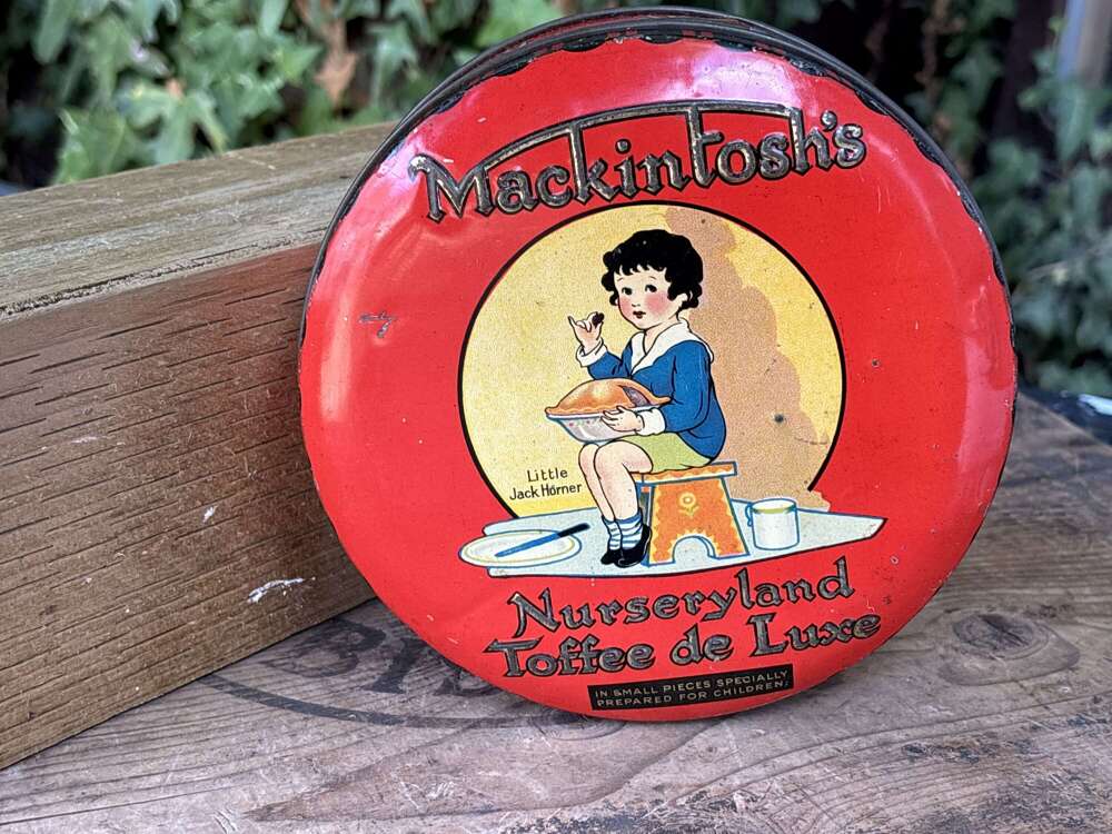 Mackintosh Jack Horner Nursery Rhyme Toffee Tin c1920s