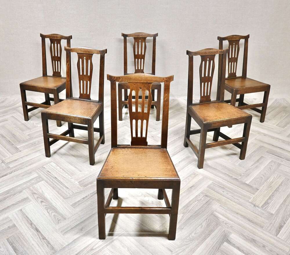 Set 6 Georgian Country Kitchen Chairs
