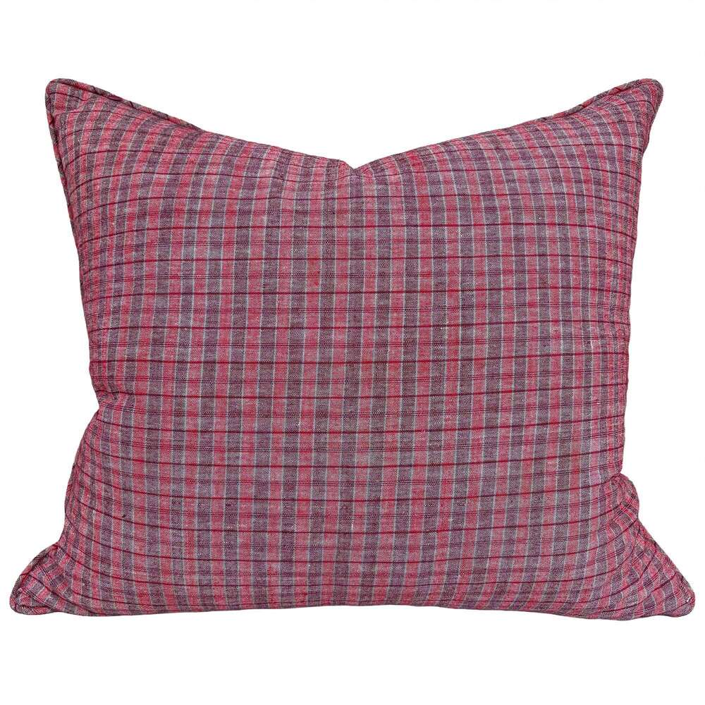 Double Red Checked Cushions