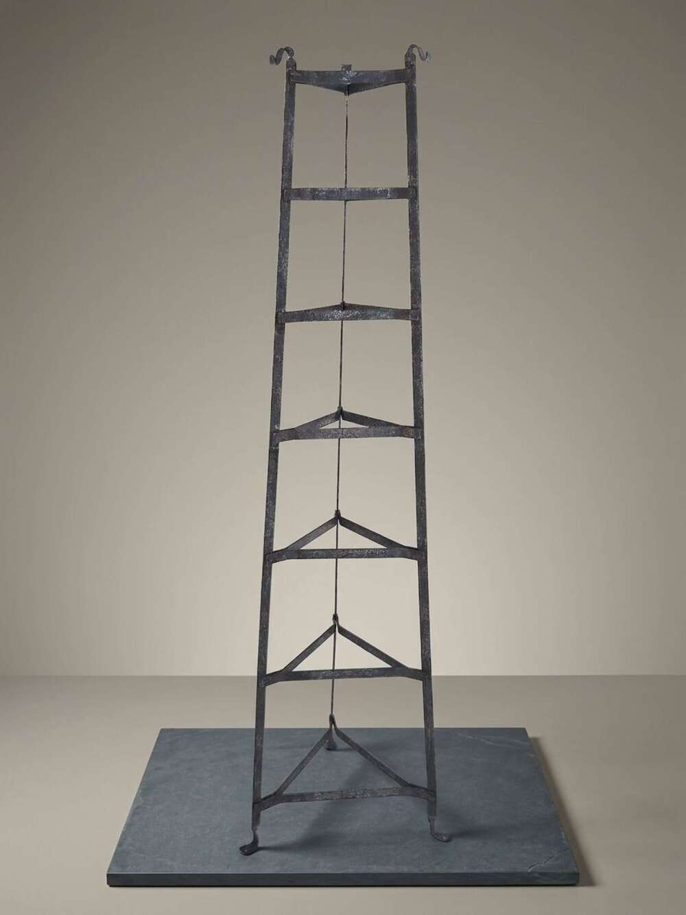 Victorian seven tier wrought iron Saucepan Stand
