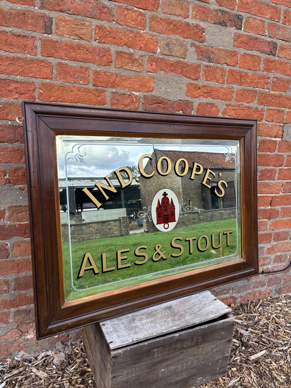 Stunning large ind, coopes ale & stout pub advertising mirror