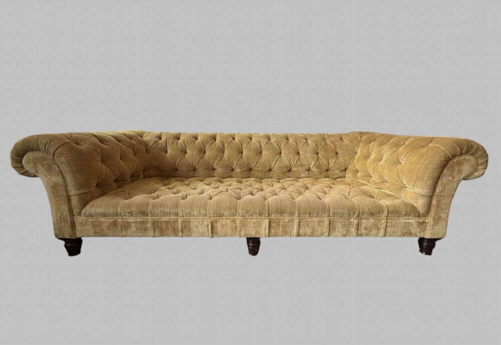 George Smith Deep-Buttoned Chesterfield Sofa