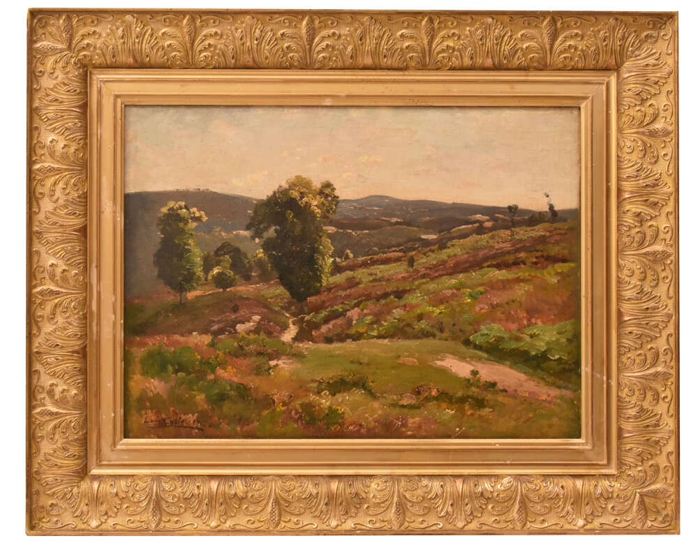 French Rural Painting, Louis-alexandre Cabi&eacute;, Antique Oil Landscape Painting, Barbizon