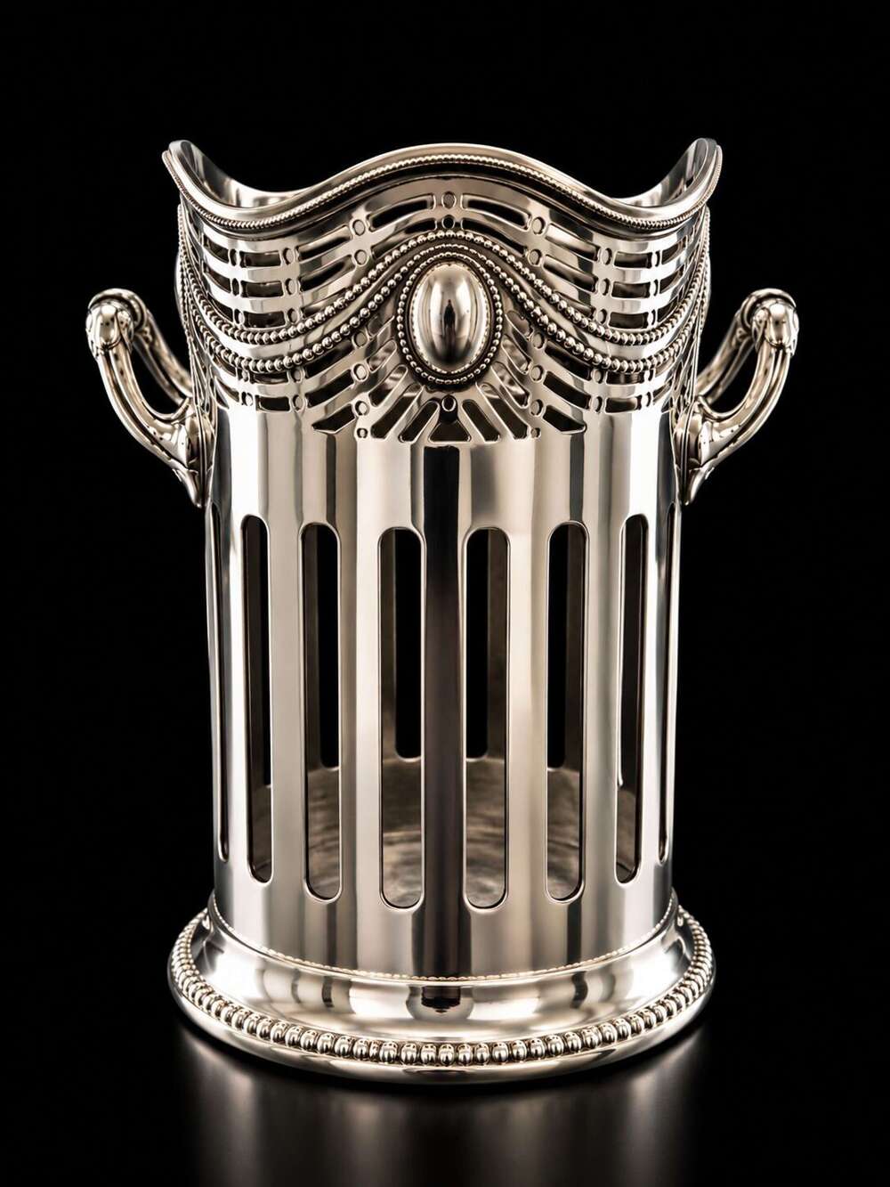 Antique Silver Plated&nbsp;Champagne Bottle Holder