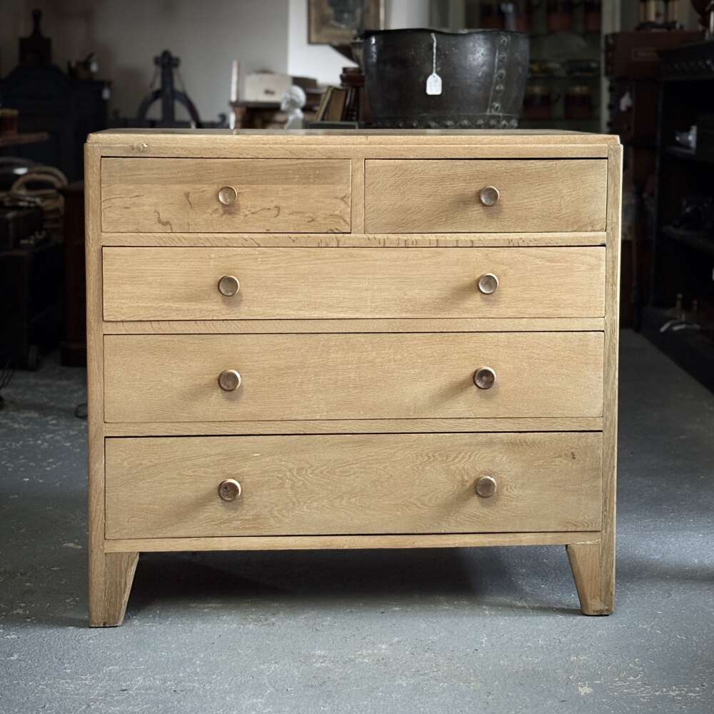 Mid Century light oak chest of drawers