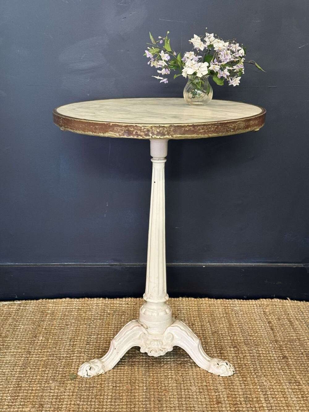 French Marble Top Bistro Table (Early 19th Century)