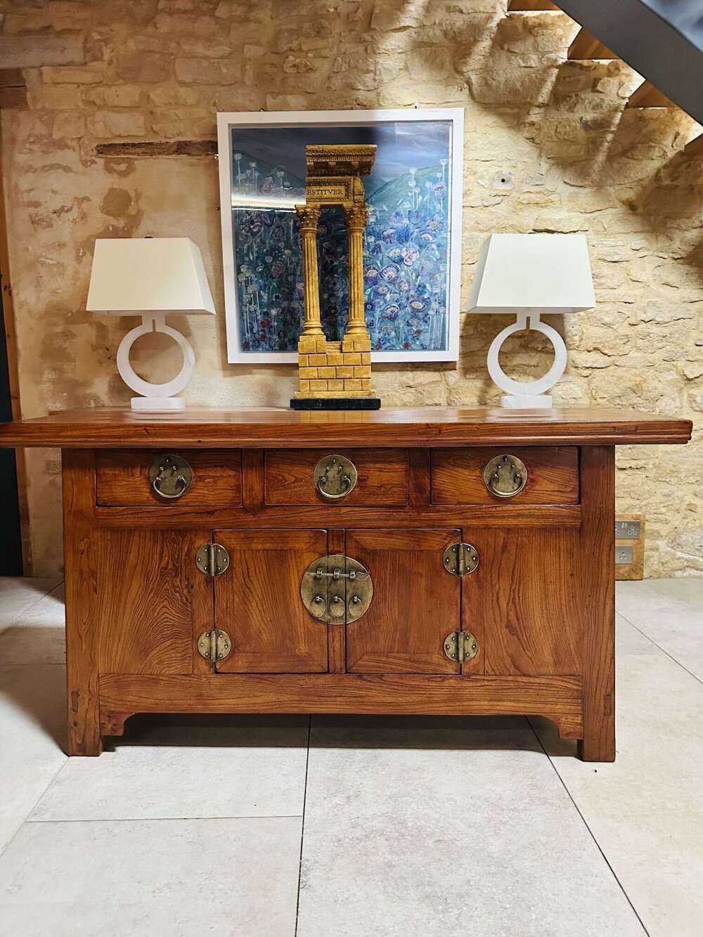 CHINESE DRESSER BASE / ALTAR CABINET IN ELM, MING DYNASTY, C1890