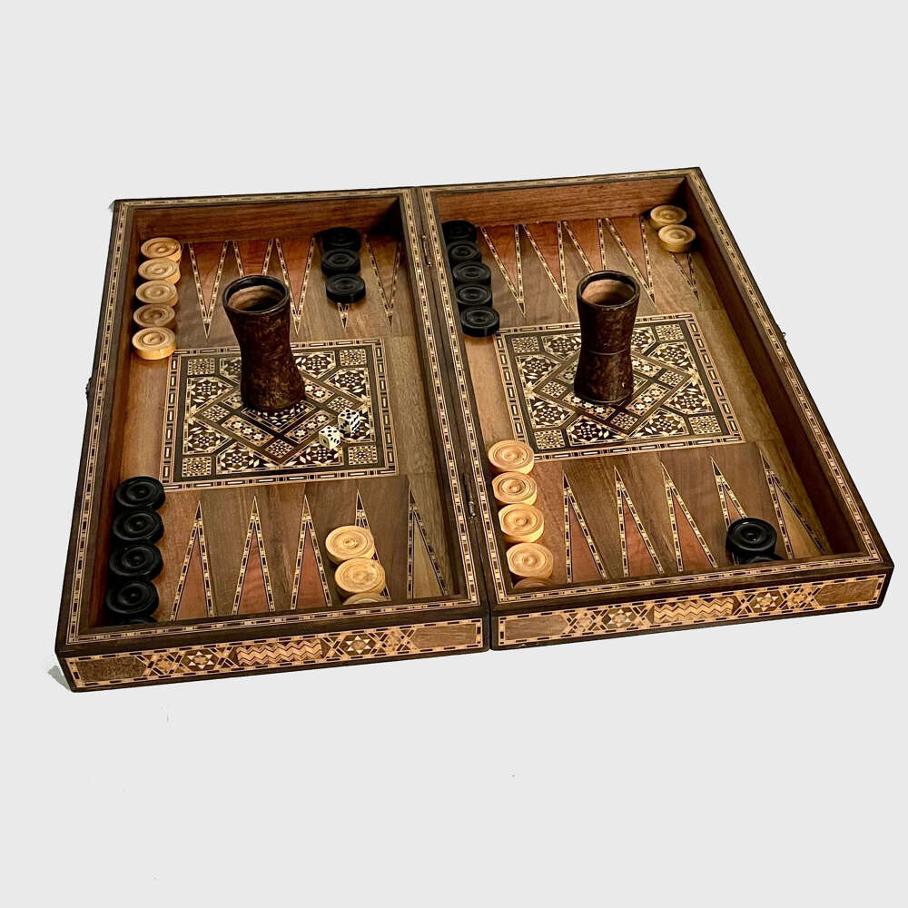 Syrian backgammon games box