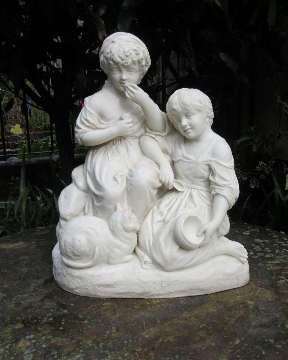 Antique Copeland Parian Figure Of Children