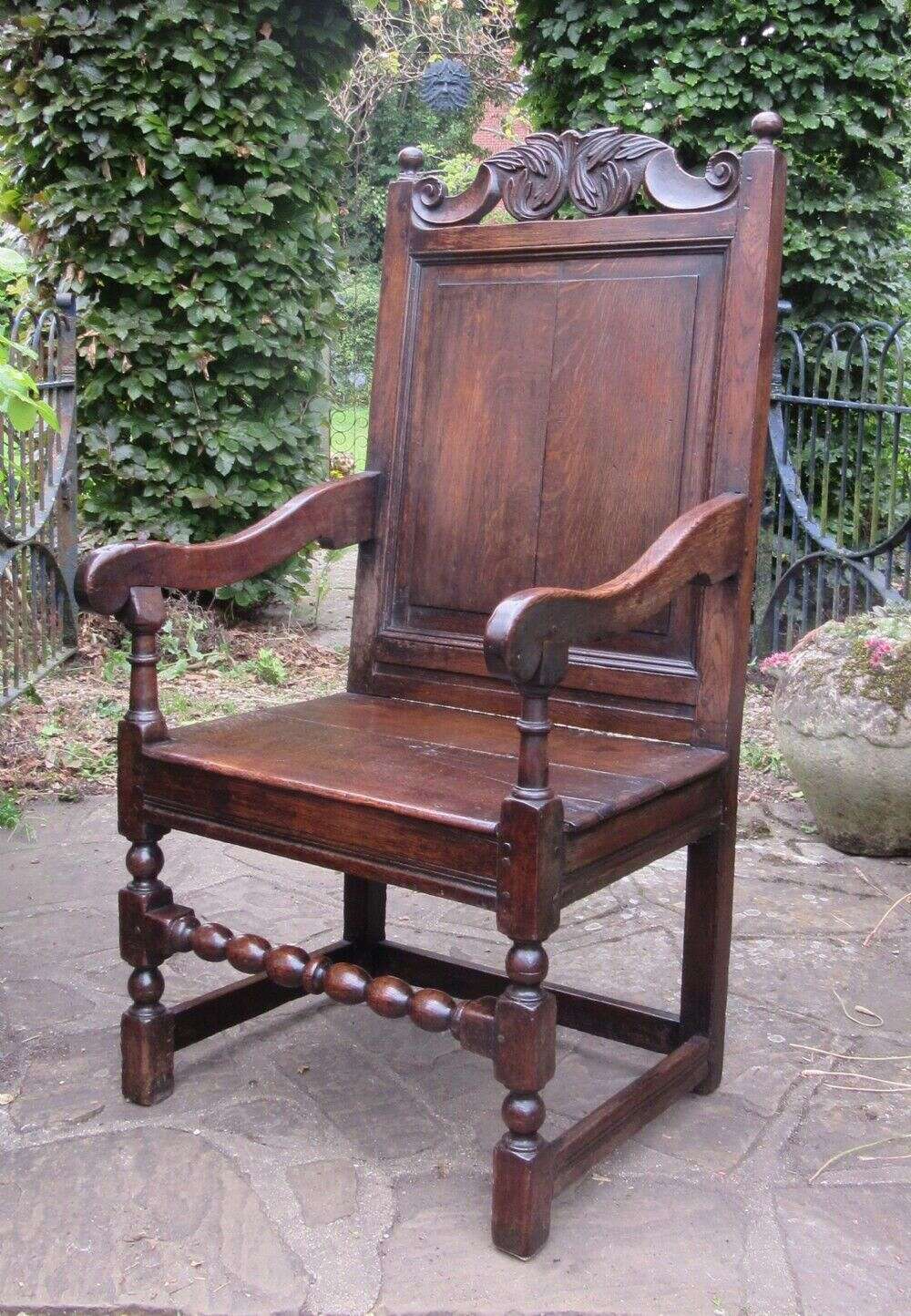 17th Century Oak Wainscot Antique Chair