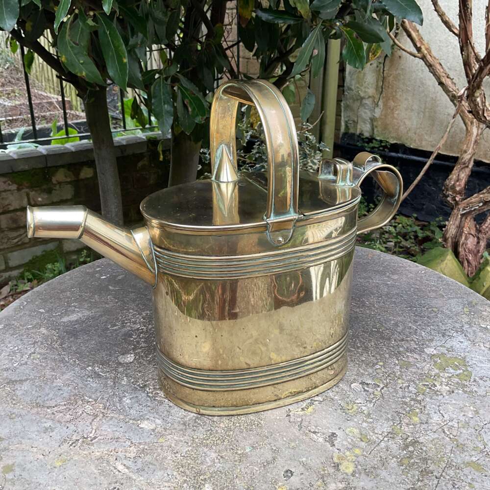 Edwardian Brass Watering Can C1910