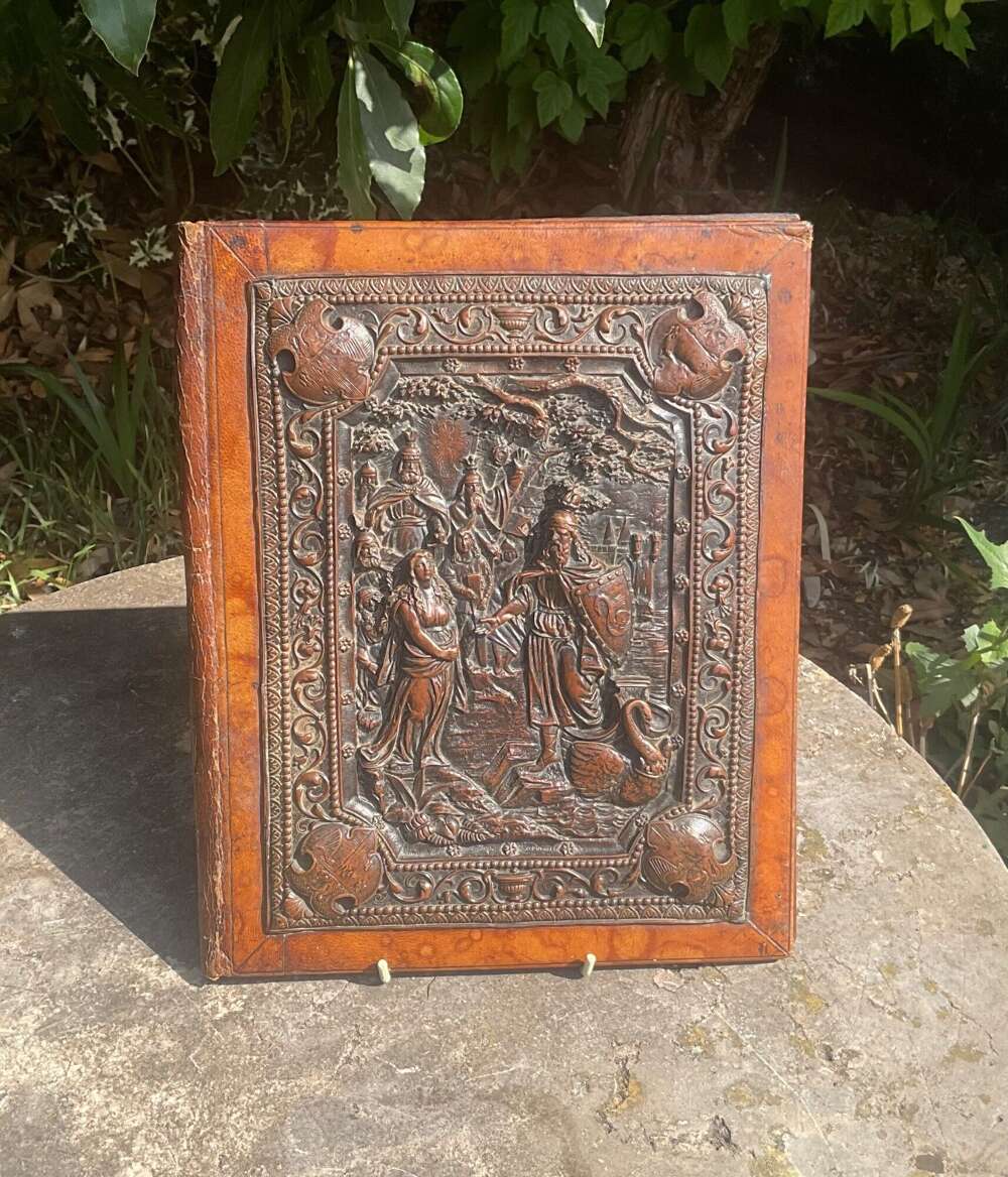 Wagner Lohengrin Copper Desk Blotter C1900