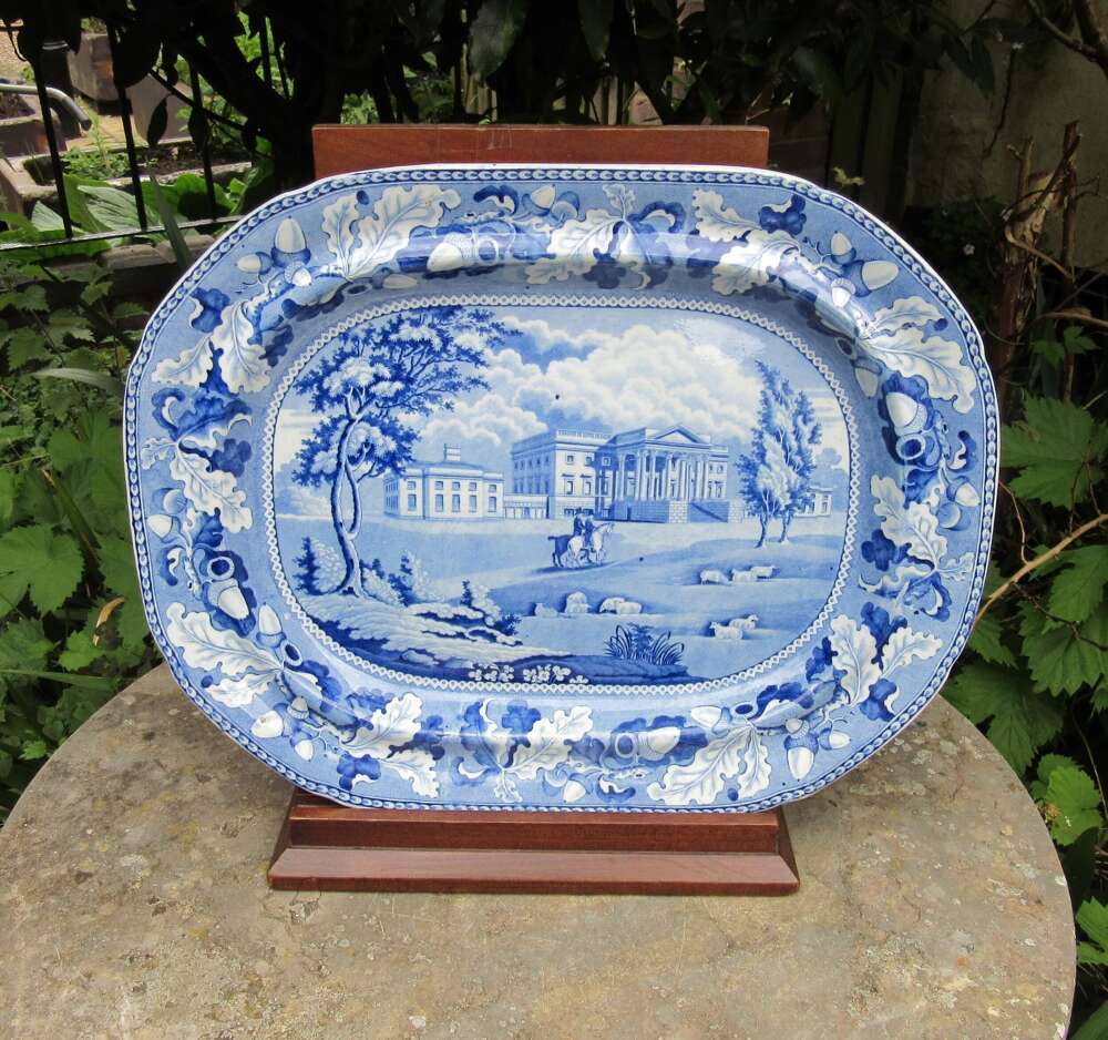 Georgian Blue & White Gorhambury Serving Plate C1830