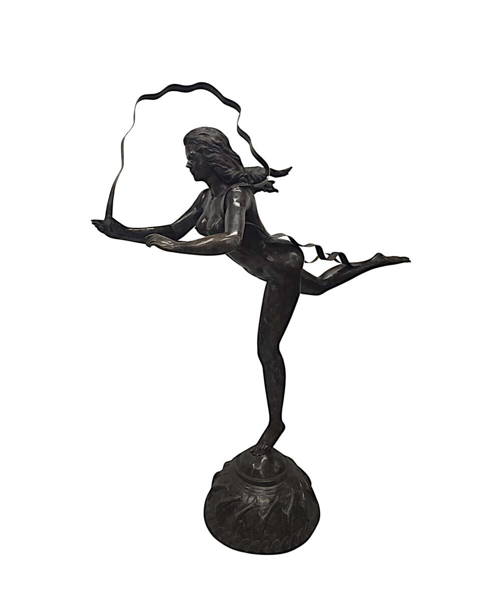A Fabulous 20th Century Bronze Figural Sculpture Depicting Atalanta