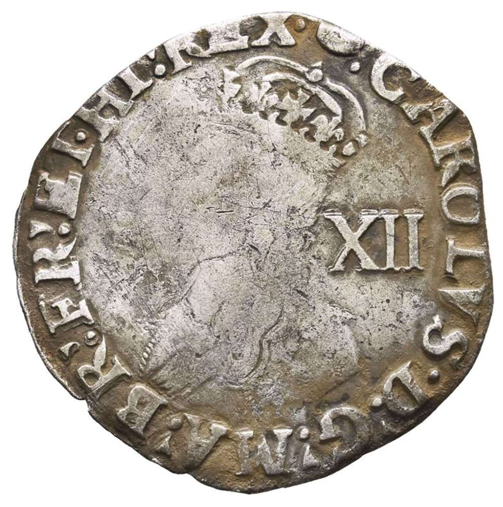Charles I Silver Shilling. Tower mint; i.m: tun. Group D