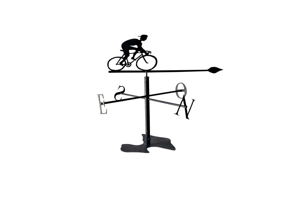 Mid-20th Century French Cyclist Weathervane