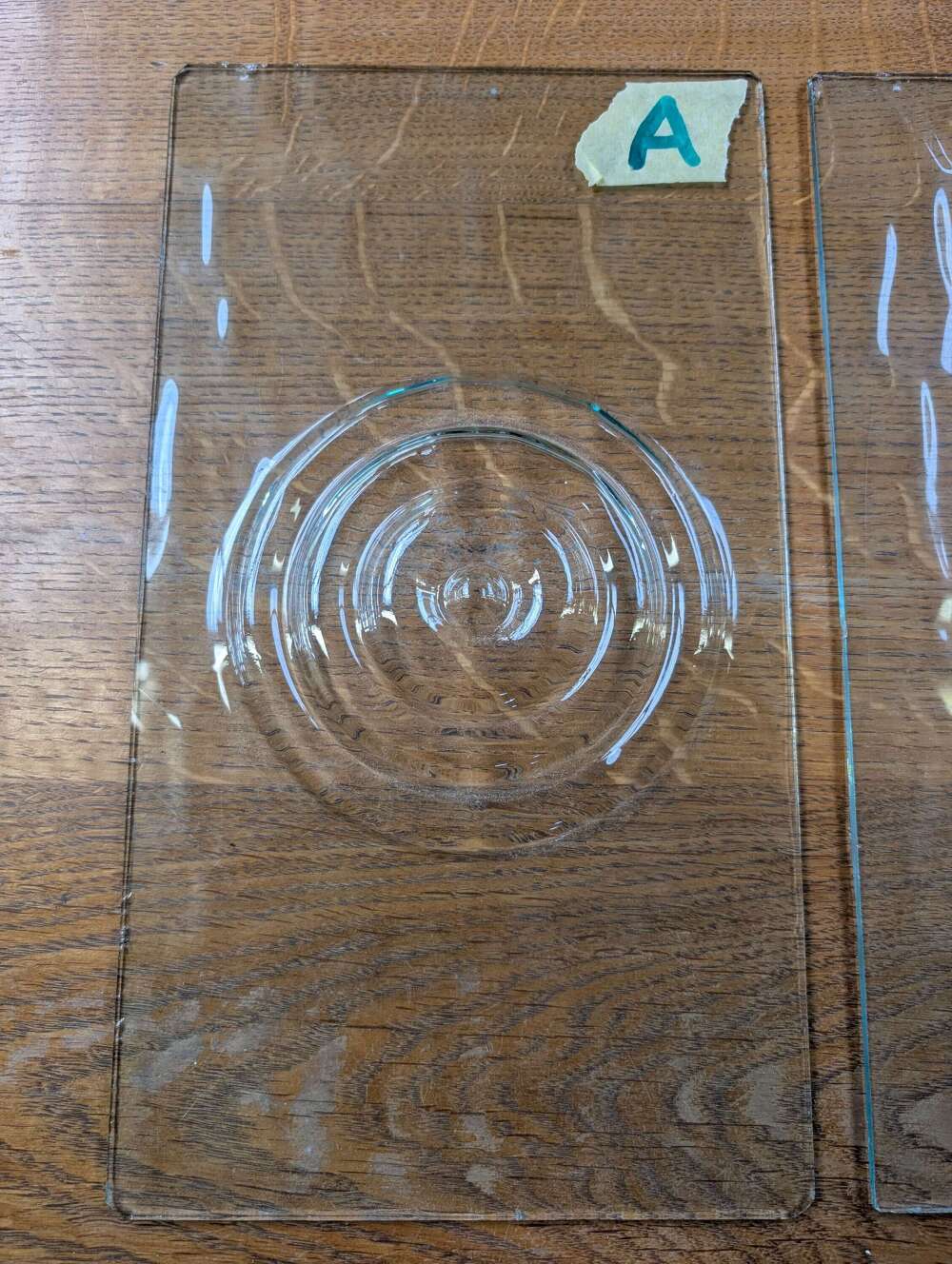 M2376 RECLAIMED BULLSEYE GLASS PANEL - 5 AVAILABLE- SOLD SEPERATELY TWO COLOURS