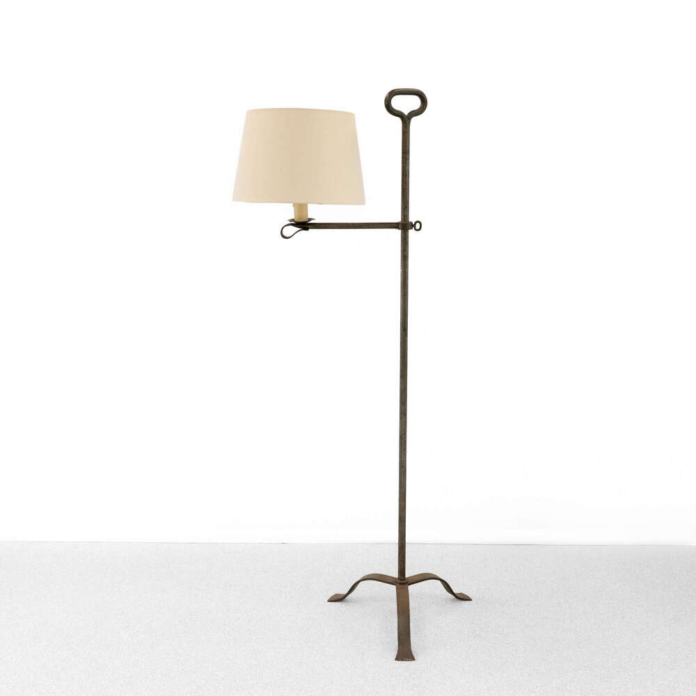 Iron Floor Lamp with Adjustable Arm