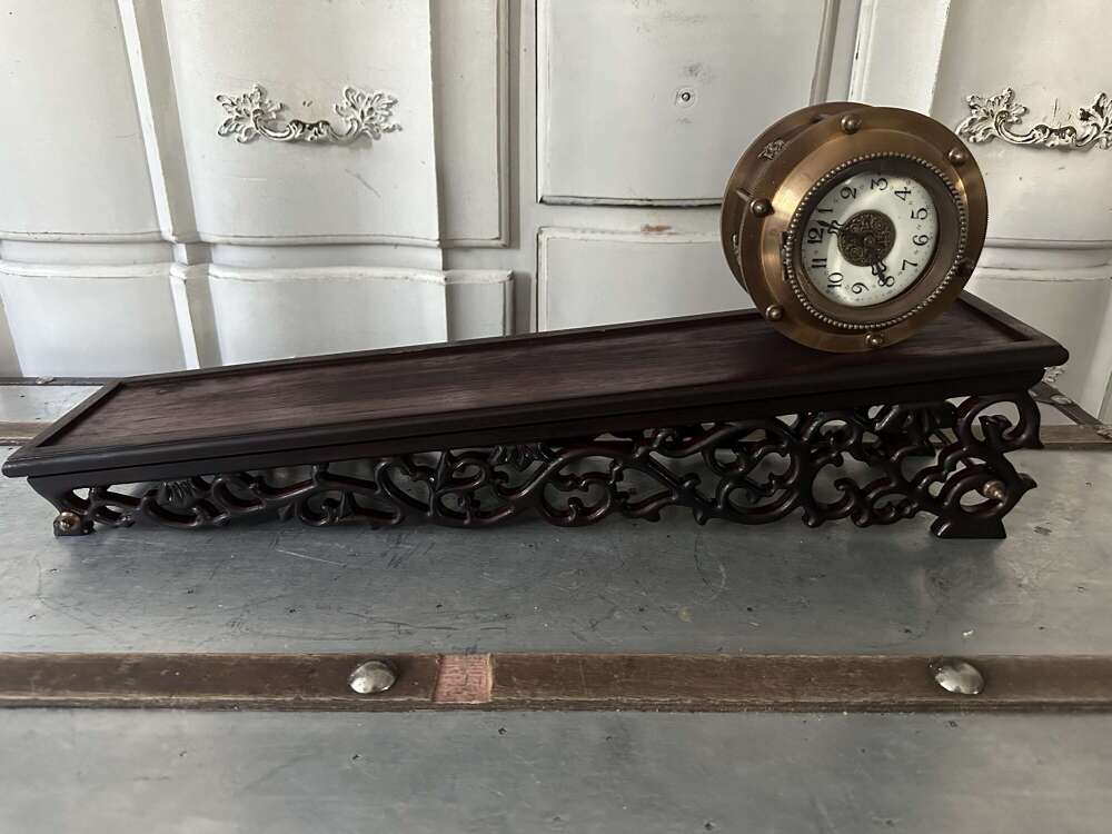 Brass Incline Gravity Congreve Rolling Mystery Clock