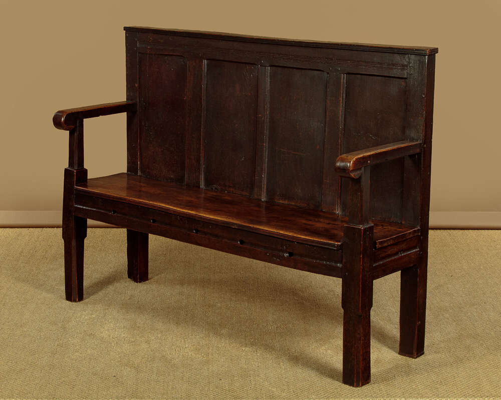 18th.c. Oak Settle C.1780