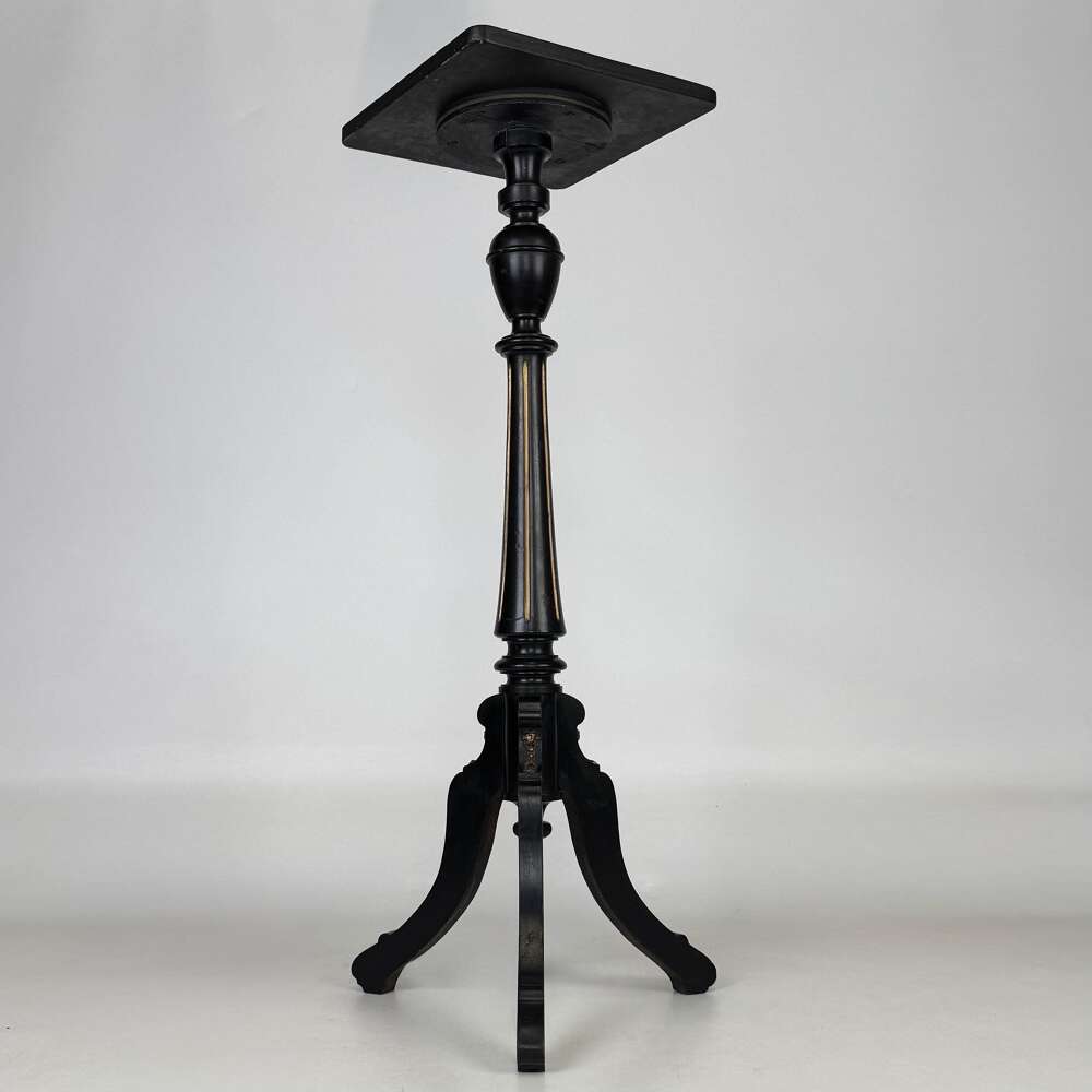 Antique Victorian Ebonised Plant Stand | Tripod Base | Af-6611