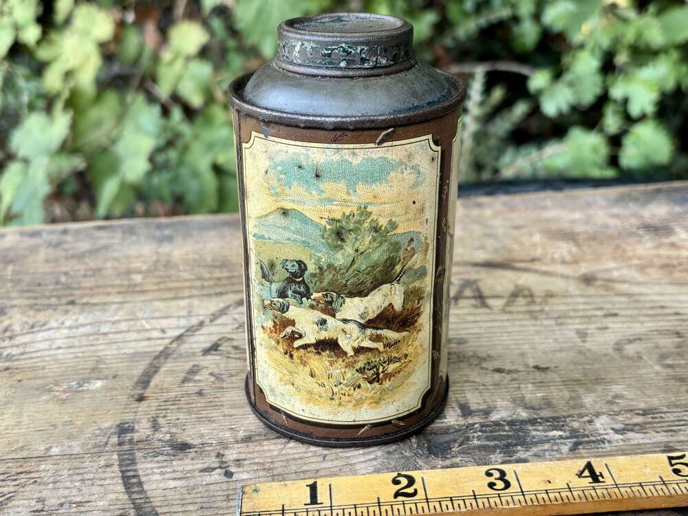 Victorian Collier's Cocoa Dog Hunt Image Tin c1890s