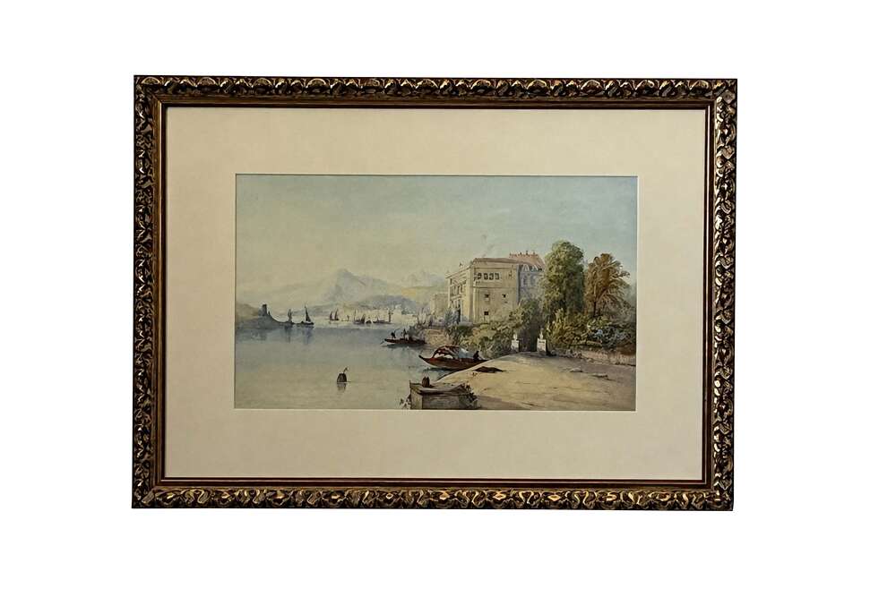 Early 20th Century Italian Watercolour Painting By Frank Catano ( E. St. John)