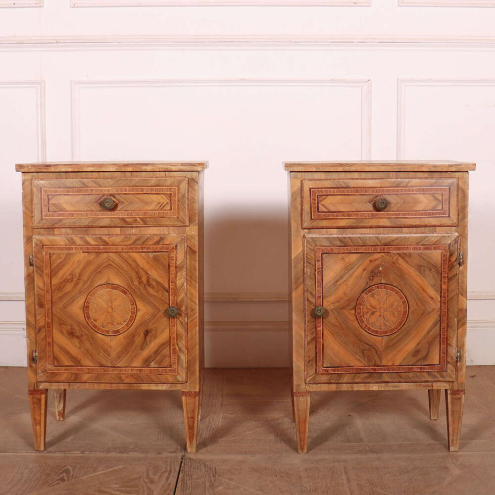 Pair of Italian Bedside Cabinets